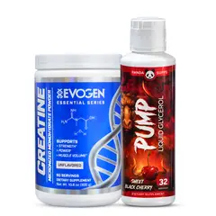EVOGEN - Creatina 300 g + Pump Glicerol Liquido Panda Supps 473ml - Sweet Black Cherry