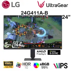 LG - MONITOR GAMING UltraGear 24 24G411A-B FHD IPS 144Hz 5Ms HDMI HDR10