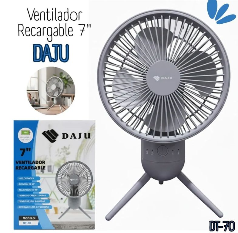 Ventilador portátil recargable Daju 7 DT-70