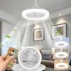 HOME LIGHT - Foco Ventilador 24W 30cm 3 Colores de Luz - C/ control Remoto