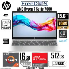 HP - Laptop 15-FC0275LA AMD Ryzen 7 7730U 16GB RAM 512GB SSD 15.6" FHD Free Dos