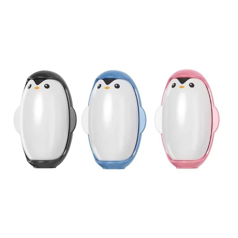 Pack x3 Quita pelusas de pingüino tipo rodillo lavable con fuerte adhesivo - Colores aleatorios