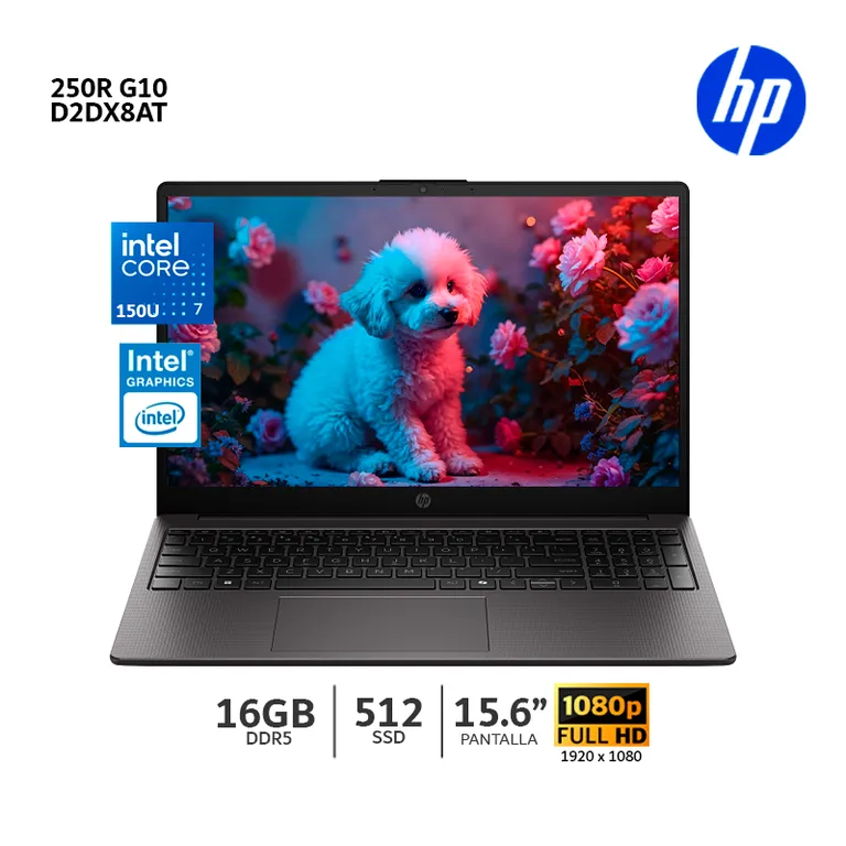 Laptop 250R Intel Core 7-150U Ran 16Gb DDR5 / Ssd 512GB / Pantalla 15.6 HD Led - D2DX8AT