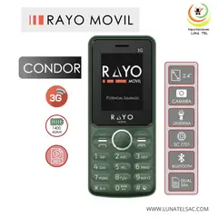 GENERICO - CELULAR RAYO 3G color VERDE BATERIA DE 1400