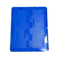 GENERICO - CAJA PLASTICA LAREDO CON TAPA 72 L - AZUL - PACK 12