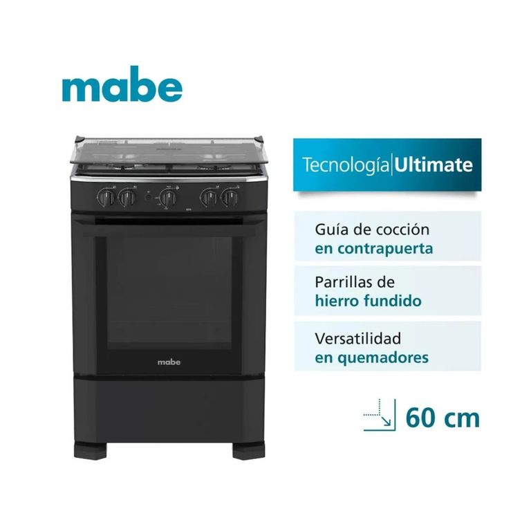 Cocina a Gas 60 cm Negro CMP6010FN0