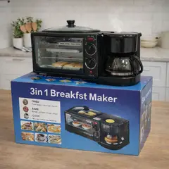 GENERICO - Horno Eléctrico de 3 En 1 - Cafetera Horno Parrilla y Café de regalo