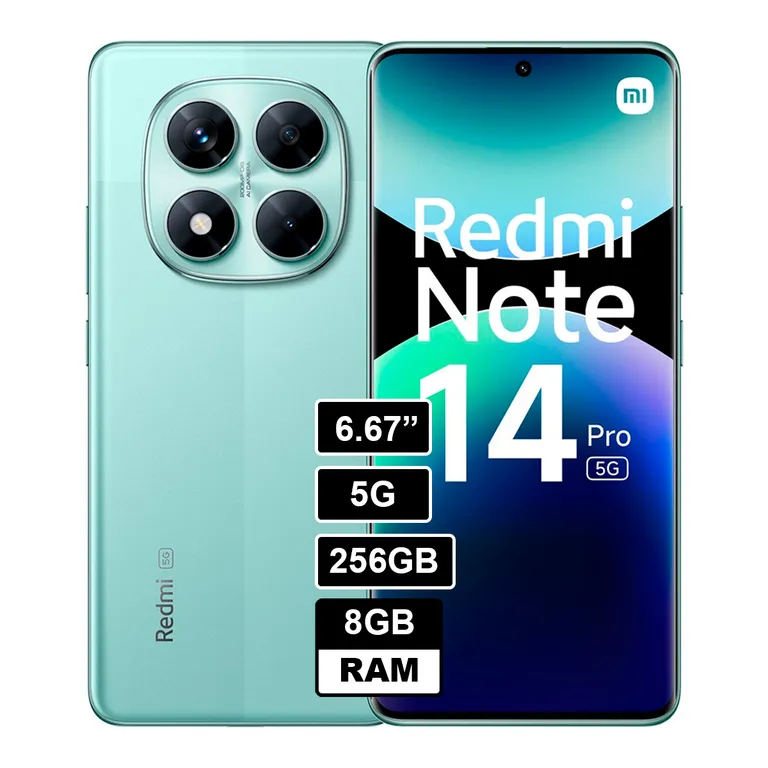 Smartphone Note 14 pro 5G 8GB RAM 256GB VERDE
