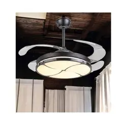 GENERICO - VENTILADOR DE TECHO CON LUZ 4 ASPAS RETRÁCTILES