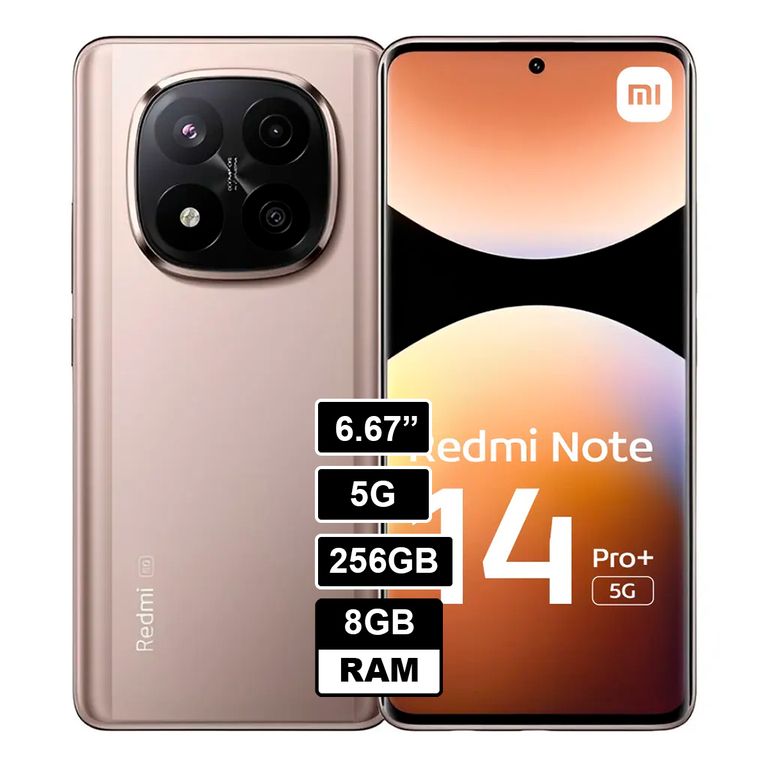 Celular Redmi Note 14 PRO PLUS 5G 256GB - 8GB RAM Dorado