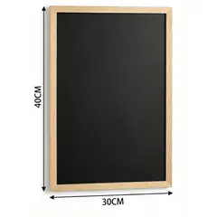 IMPORTADO MC - Set x2 Pizarra de fondo negro 30 x 40 cm con borde de madera