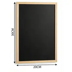 IMPORTADO MC - Set x2 Pizarra de fondo negro 20 x 30 cm con borde de madera