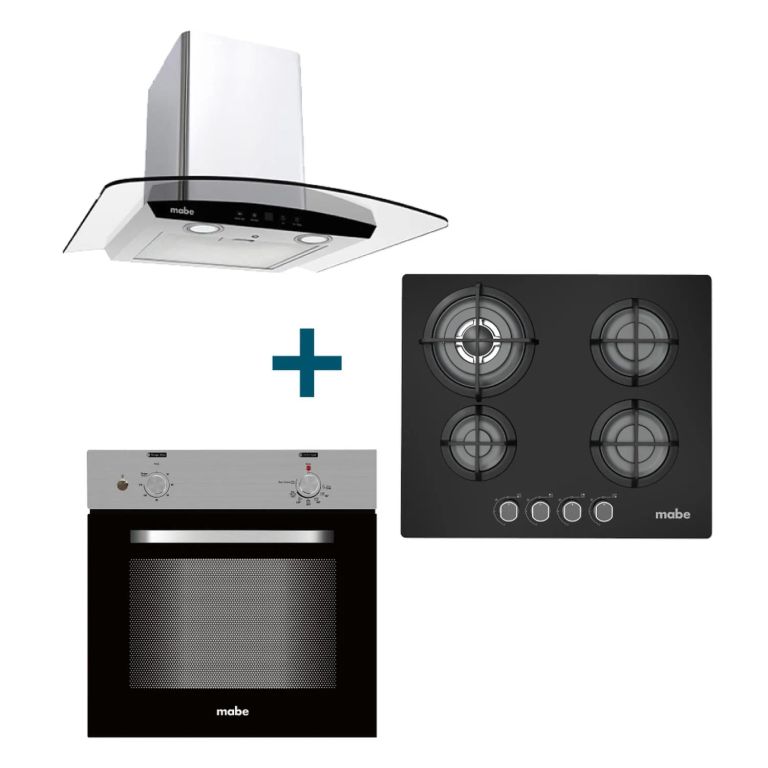 Combo Campana Extractora +Encimera a Gas +Horno eléctrico 60cm