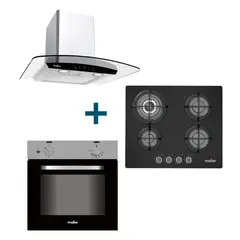 MABE - Combo Campana Extractora +Encimera a Gas +Horno eléctrico 60cm