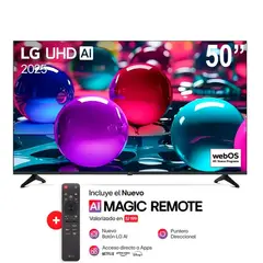 LG - Televisor LED 4K UHD THINQ AI SMART 50" 50UA7300PSB + Control Magic 2025