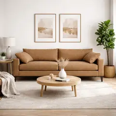 ARTSOFA - Sofá Tres Cuerpos Bellagio Camello Antifluido