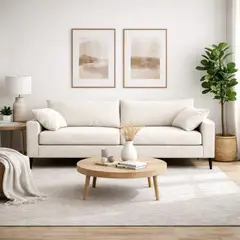 ARTSOFA - Sofá Tres Cuerpos Bellagio Crudo Antifluido
