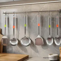 GENERICO - 6 Utencilios de acero inoxidable