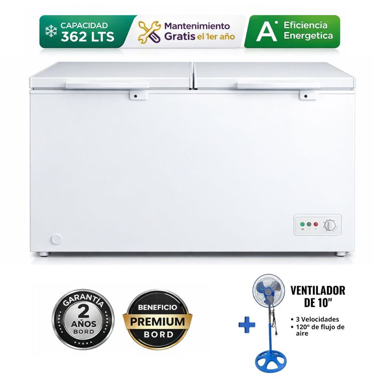 Congeladora 362LT CO360B-M Blanco + Ventilador