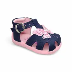 GENERICO - Sandalia pibe semi-ortopédico Mariposa Azul para niña bebé