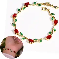GENERICO - Brazalete Tulipán Acero Inoxidable Regalo Mujer