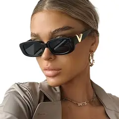 GENERICO - Gafas de Sol Estilo Cat-Eye en Forma V Lujoso y Elegante de Moda