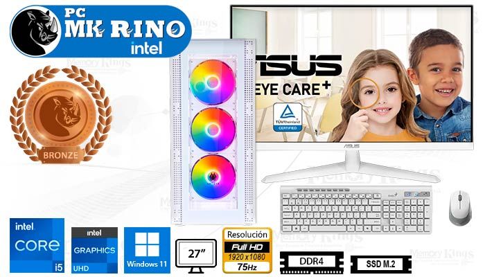 Computadora Core i5-12600K RX-260 White 16GB 512GB 27 Windows 11