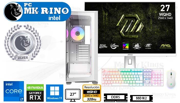 Computadora Core i7-12700F Constellation C3 White 16GB 1TB 27 RTX 5060 Windows 11