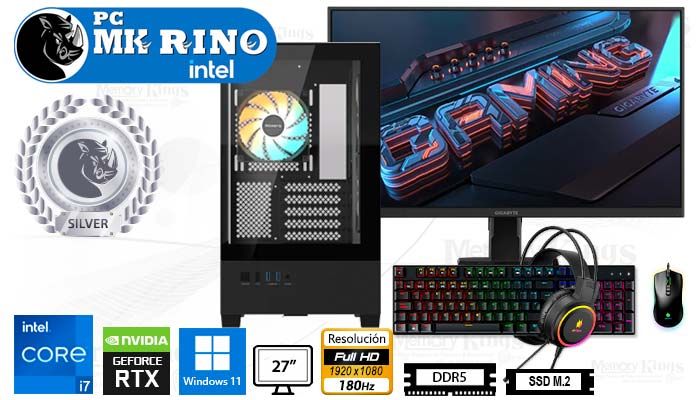 Computadora Core i7-14700F C201 Panoramic 16GB 512GB 27 RTX 5050 Windows 11