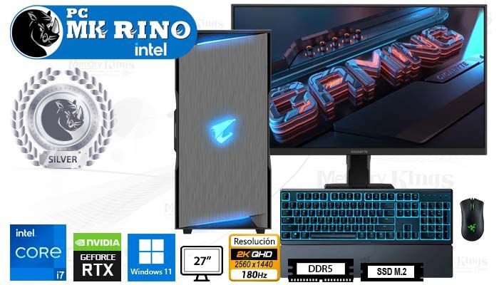 Computadora Core i7-14700KF C300 32GB 2TB 27 RTX 5070 Windows 11