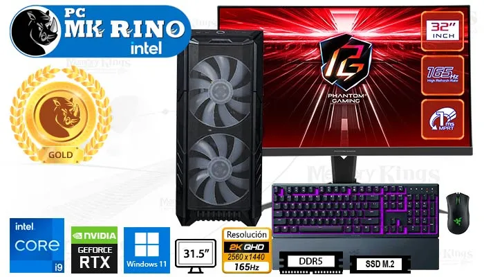 Computadora Core i9-14900KF HAF 500 16GB 1TB 31.5 RTX 5060 Windows 11