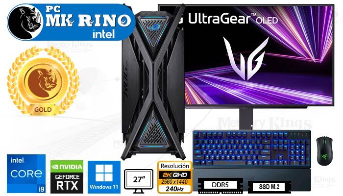 Computadora Core i9-14900KF Hyperion GR701 32GB 2TB 27 RTX 5070 Windows 11
