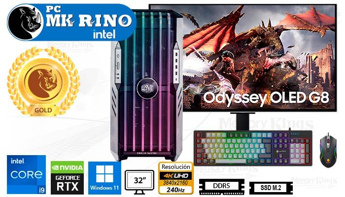 Computadora Core i9-14900KF HAF 700 EVO Titanium 32GB 2TB 32 RTX 5090 Windows 11