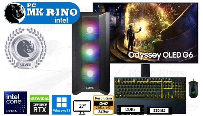 Computadora Core Ultra 7 265KF LianCool II Mesh 32GB 2TB 27 RTX 5070 Ti Windows 11