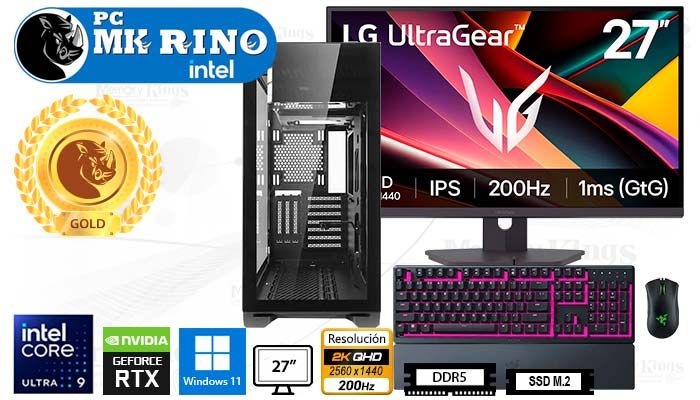 Computadora Core Ultra 9 285K P120 Crystal 32GB 2TB 27 RTX 5070 Windows 11