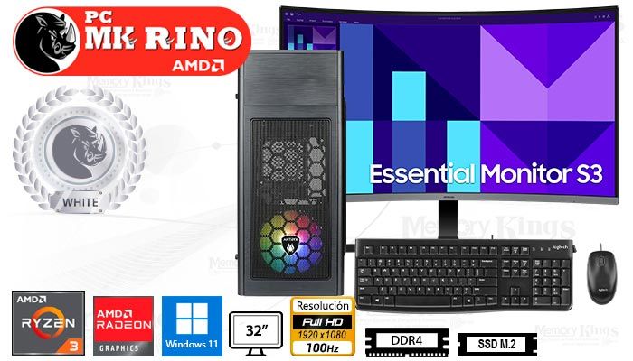 Computadora Ryzen 3 5300G Elegant 680 16GB 512GB 32 Radeon Windows 11