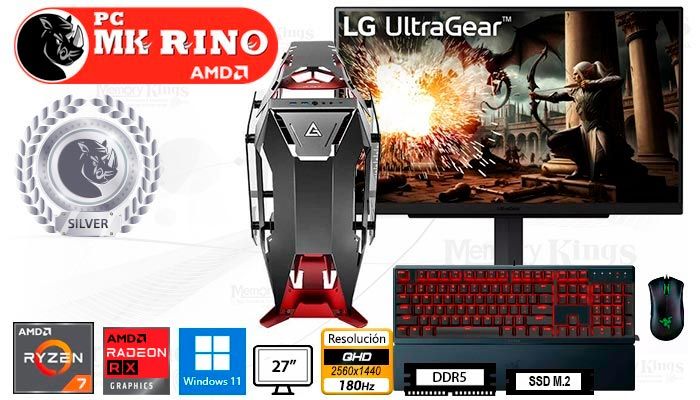 Computadora Ryzen 7 7700X Torque 32GB 1TB 27 Radeon RX 9060 XT Windows 11