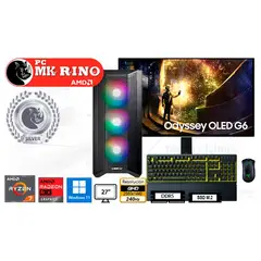 AMD - Computadora Ryzen 7 9700X LianCool II Mesh 32GB 2TB 27 Radeon RX 9070 XT Windows 11