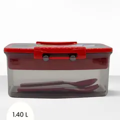 GENERICO - Taper para Niño Hot Wheels con Divisiones y Cubiertos 1400 ml