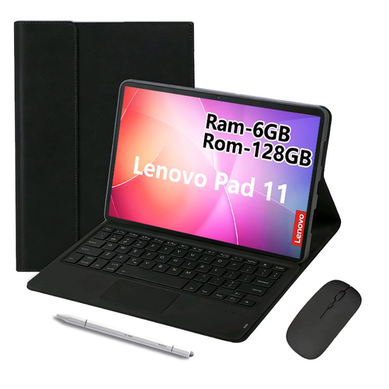 Tablet Pad 11 2025 6GB+128GB WiFi y Ratón inalámbrico Bluetooth &Teclado & Lápiz-Negro