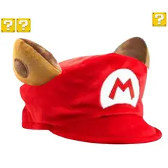 GENERICO - Gorro Mario Mapache Tanooki Rojo Importado - Niños y Adutlos