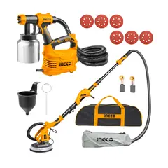 INGCO TOOLS - Lijadora De Pared 1050w + Pistola De Pintar 550w INGCO