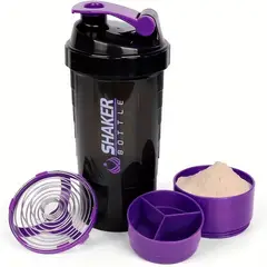 ALKALINE CARE - Shaker Tomatodo Deportivo - Compartimentos Agitador Antiderrame