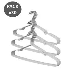 GENERICO - 30 Ganchos Colgadores Para Ropa - Gris