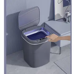 GENERICO - Tacho de Basura Inteligente con Sensor Automático 15L Gris