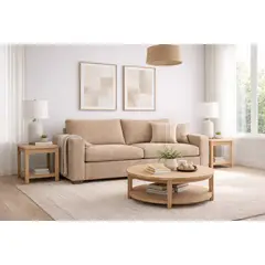 ARTSOFA - Sofá Tres Cuerpos Áureo Camello Antifluido