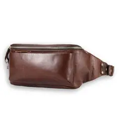 GENERICO - RIÑONERA DE CUERO GENUINO VINTAGE ESTILO CASUAL YB038T