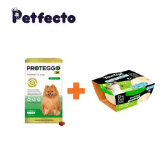 PROTEGGO - ANTIPULGAS PARA PERROS - 3 MESES (2 – 4.5 kg.) +1 HELADO CHICKEN AND APPLE