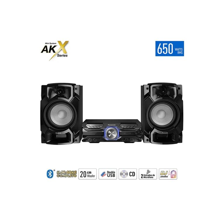 Minicomponente Bluetooth, Karaoke 650 W - SC-AKX520PSK