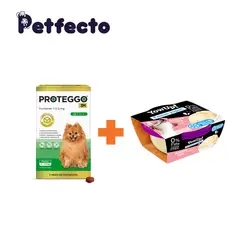 PROTEGGO - ANTIPULGAS PARA PERROS - 3 MESES (2 – 4.5 kg.) +1 HELADO BACON CAKE